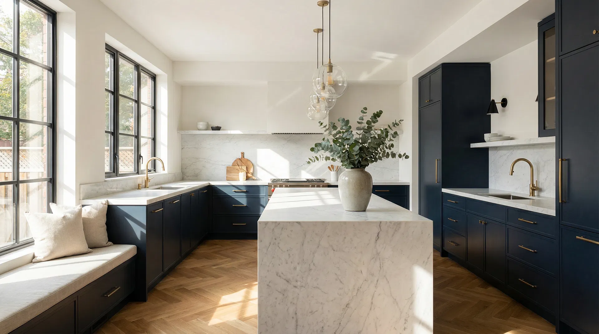 Beautifully renovated modern kitchen by General West Contractors